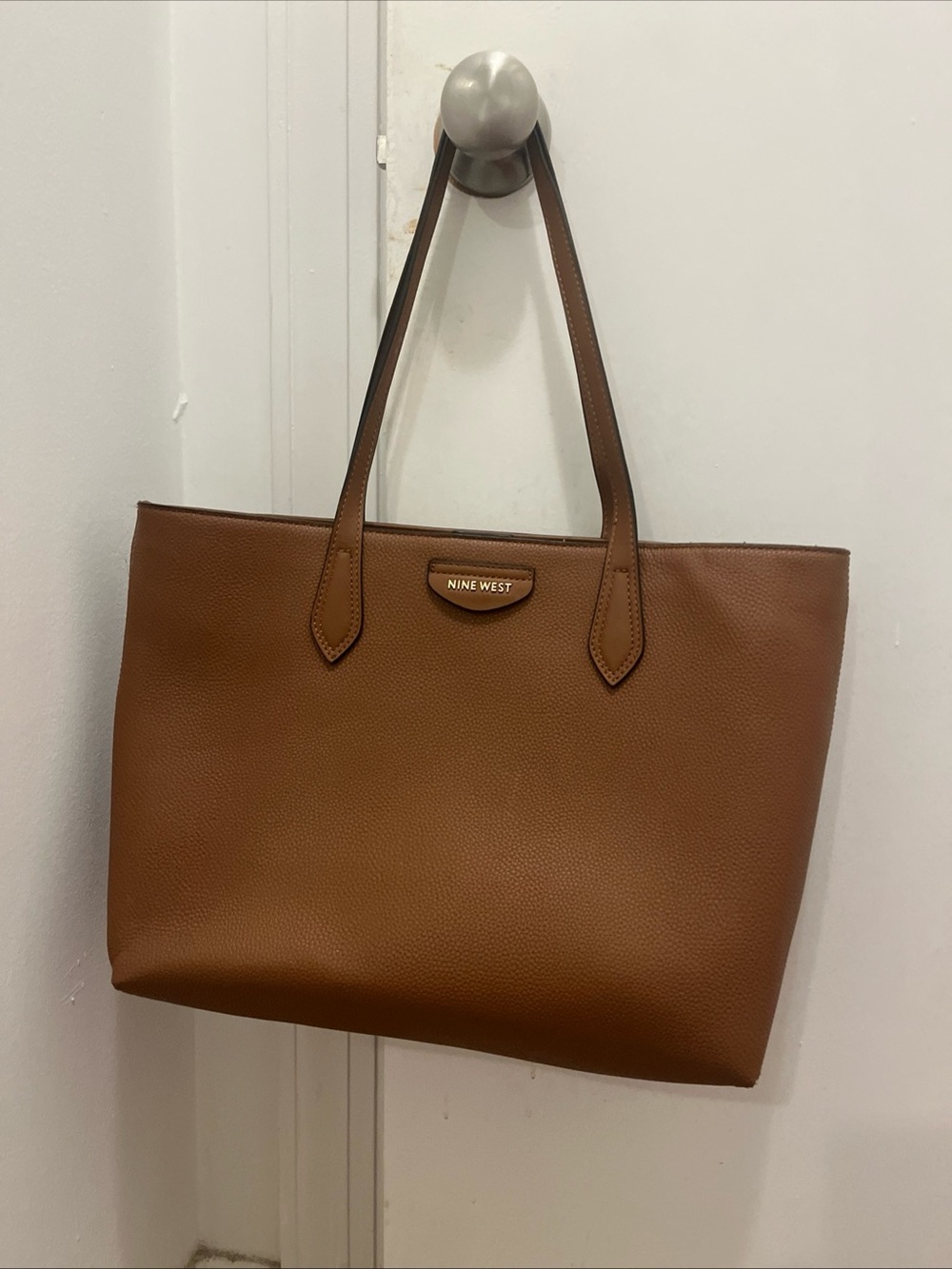 Nine West Cognac Brown Tote Bag